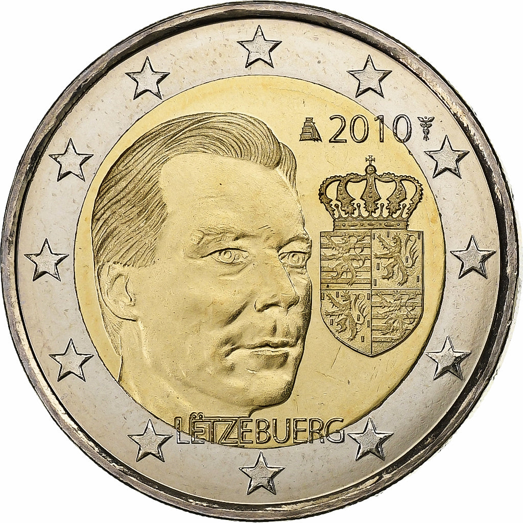 Luxemburgo, 2 Euro, Henri I Duke Henri, 2010, Utrecht, Bimetálico, MS(63)