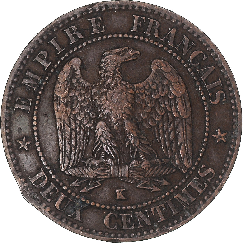 Moneta, Francja, 2 Centimes, 1862