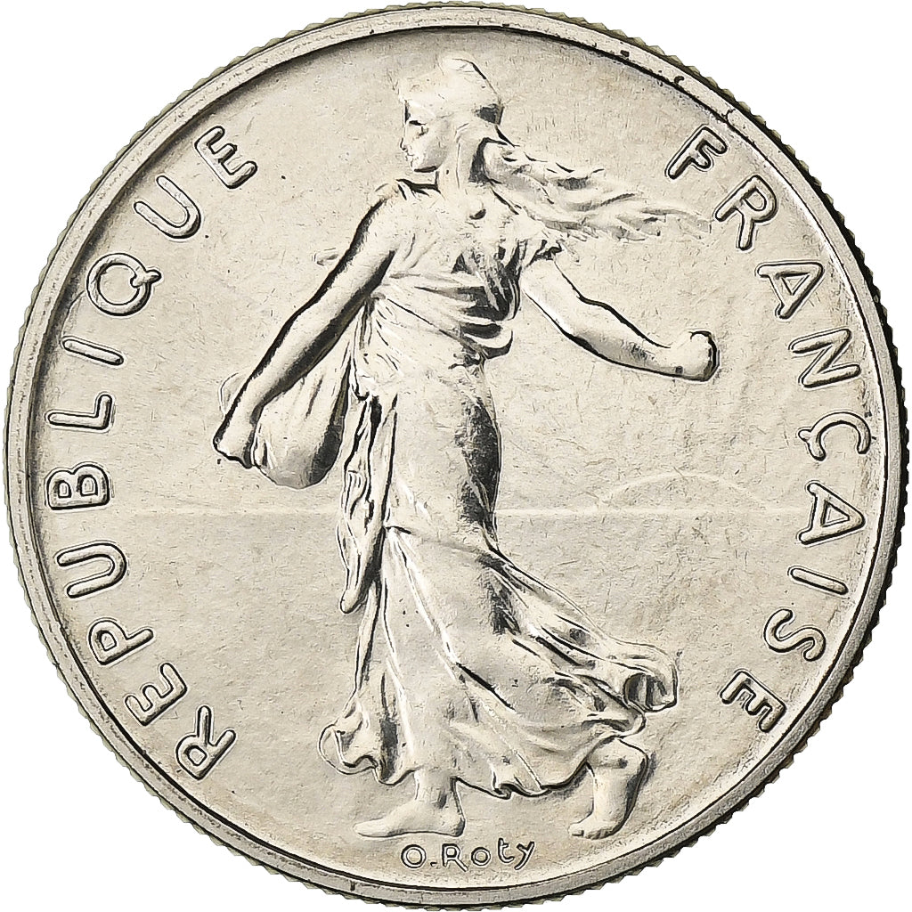 Frankreich, 1/2 Franc, Semeuse, 1980, MDP, série FDC, Nickel, STGL