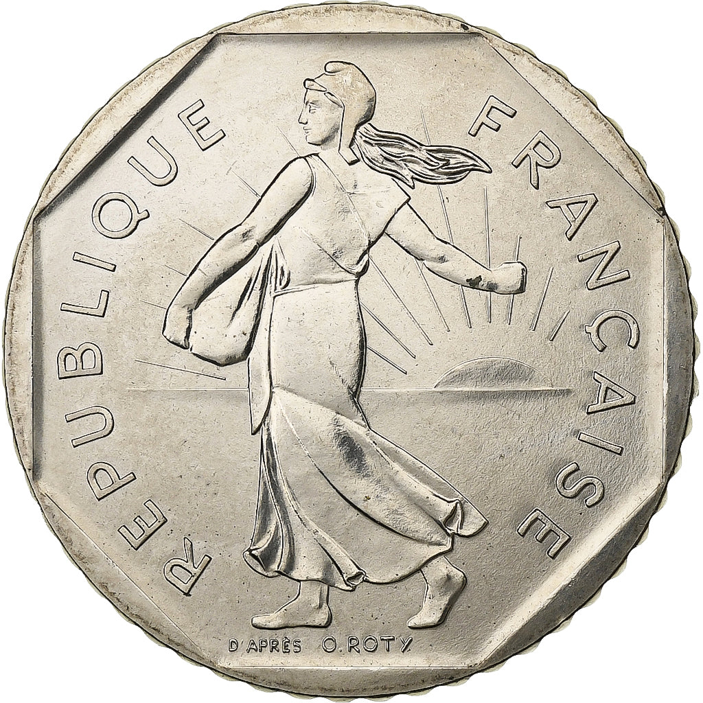 Francia, 2 Francs, Semeuse, 1980, MDP, série FDC, Nichel, FDC