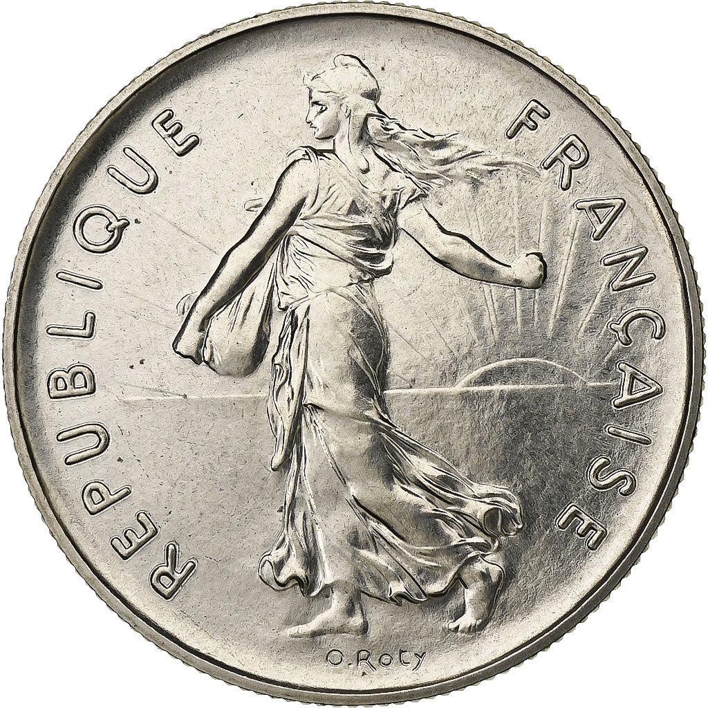 Francja, 5 Francs, Semeuse, 1980, MDP, série FDC, Cupronickel, MS(65-70)