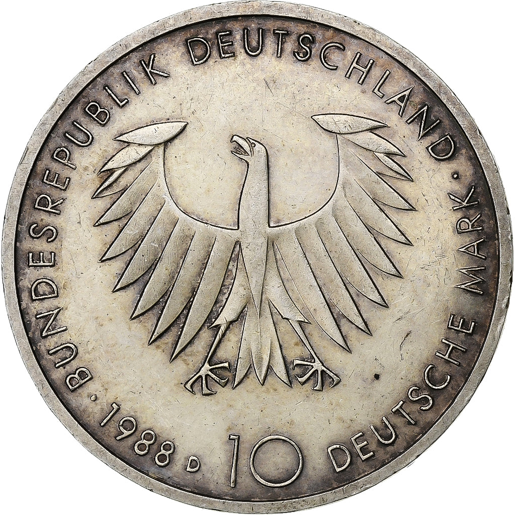 Germania, 10 Mark, 1988, Munich, Argento, SPL-