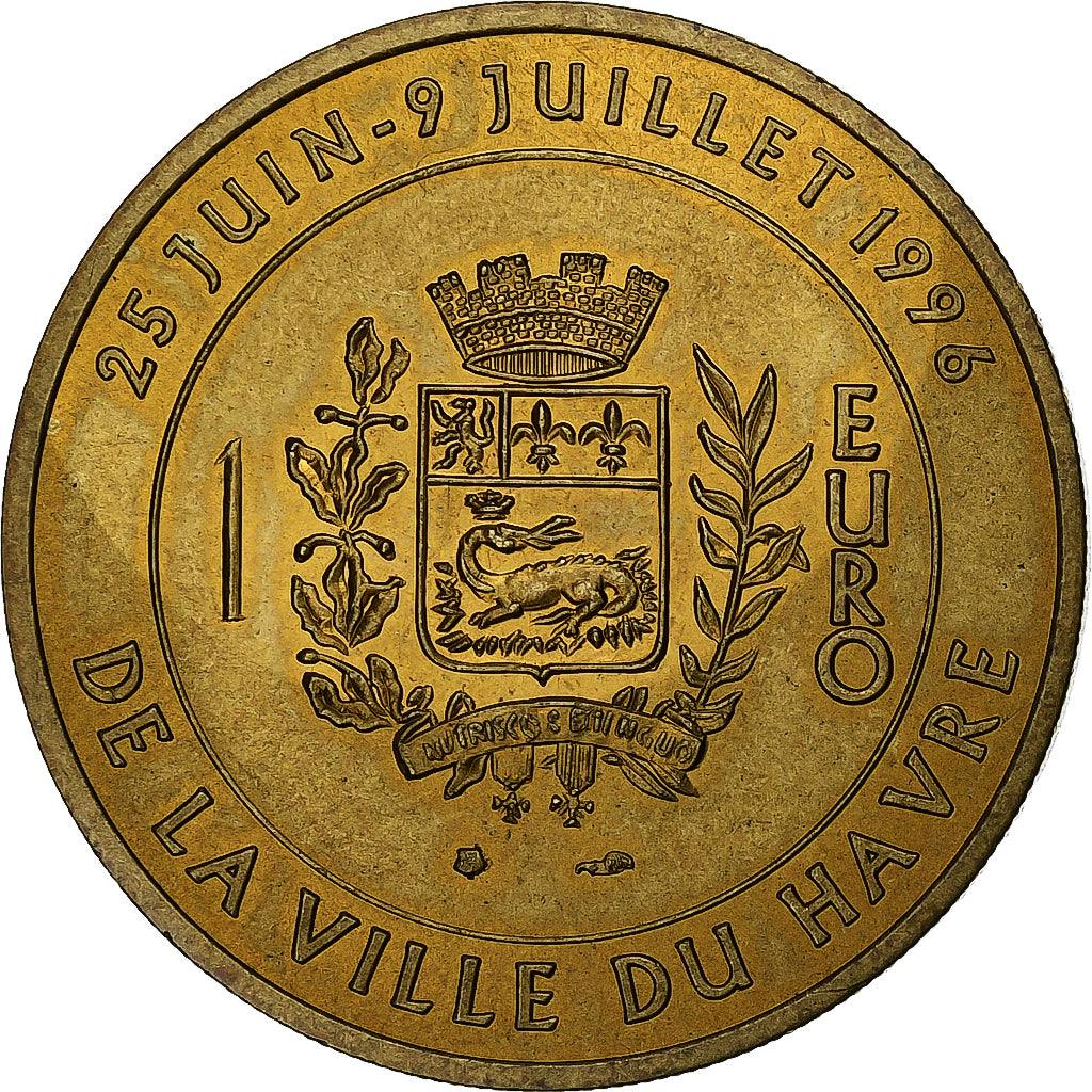 France, 1 Euro du Havre, 1996, MDP, Cupro-aluminium-nickel, MS(60-62)
