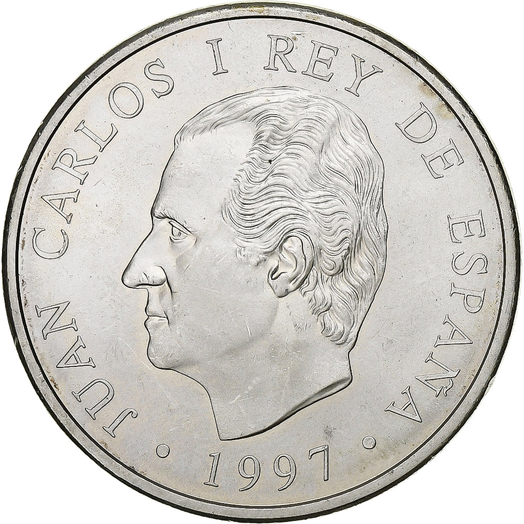 Spain, Juan Carlos I, 2000 Pesetas, Miguel de Cervantes, 1997, Madrid, Silver