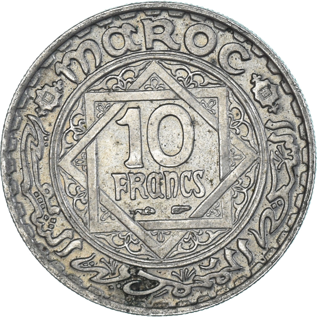 Münze, Marokko, 10 Francs, 1366