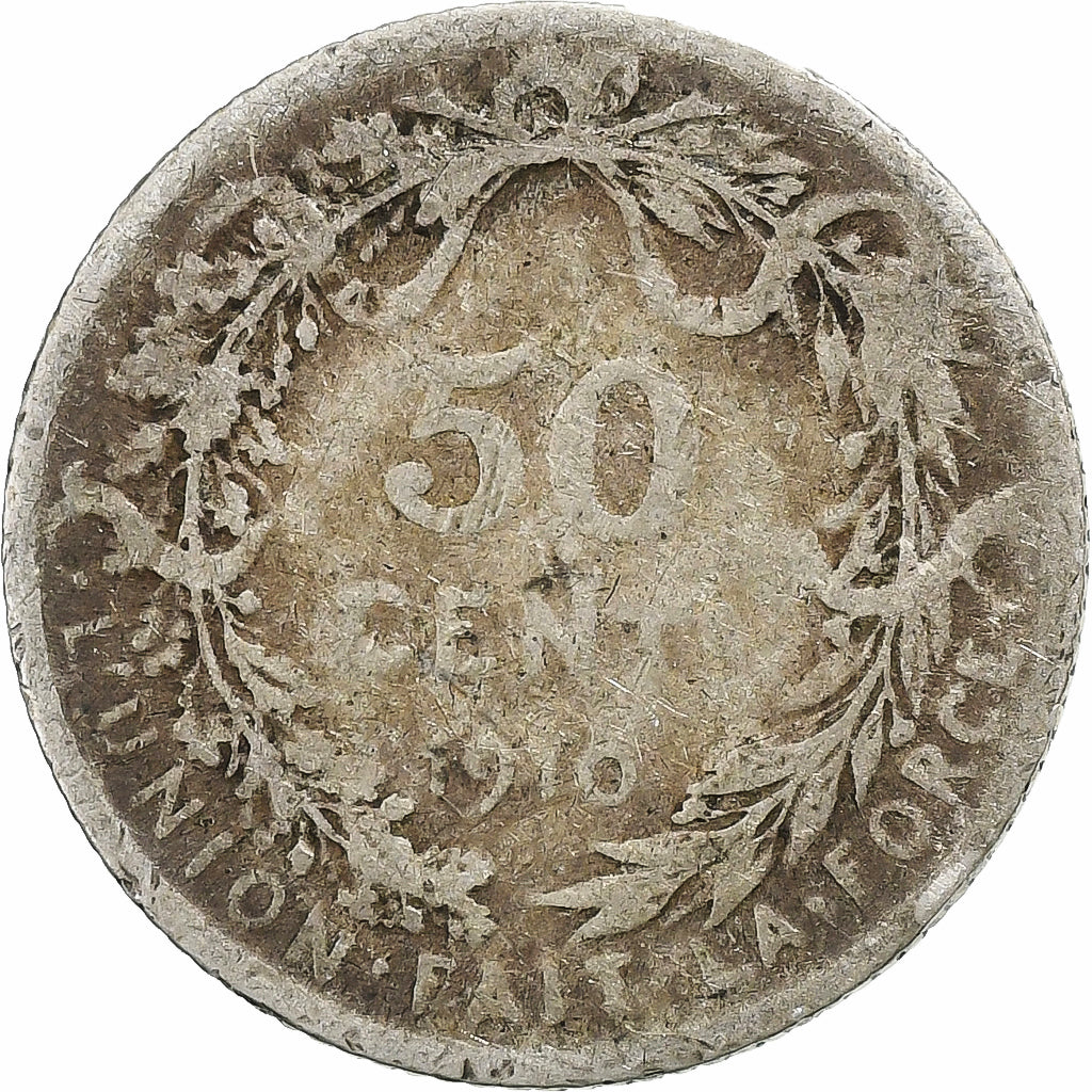 Belgien, Albert I, 50 Centimes, 1910, Brussels, Silber, SGE+