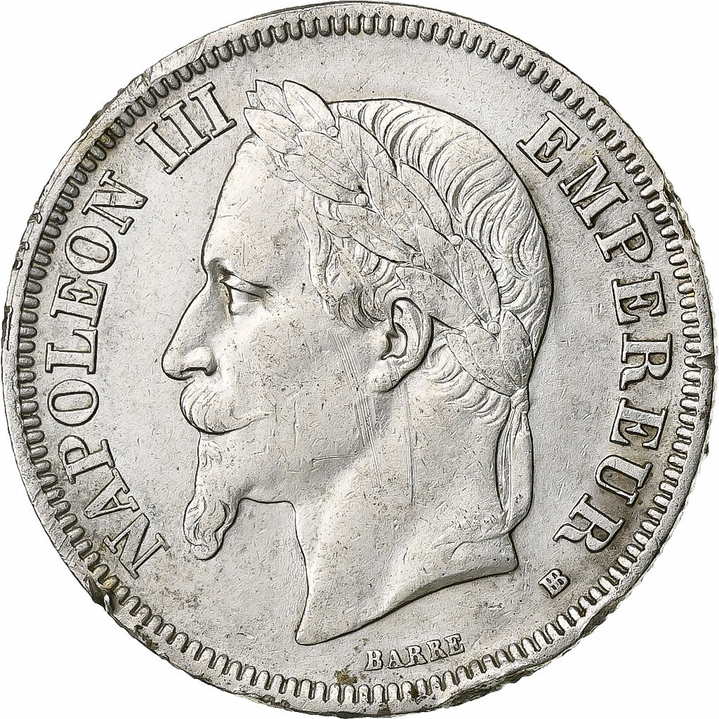 France, Napoléon III, 2 Francs, 1866, Strasbourg, Argent, TTB