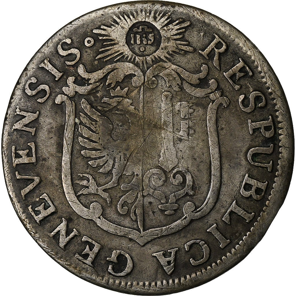 Republic of Geneva, 6 Sols, 1765, Geneva, Billon, VF(30-35)