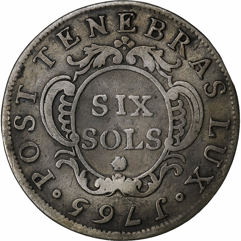 Republic of Geneva, 6 Sols, 1765, Geneva, Billon, VF(30-35)