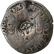 Francja, Louis XIII, Quinzain (Douzain contremarqué), 1550, Bilon, VF(20-25)