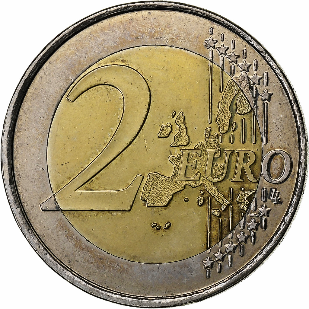 Belgium, 2 Euro, Belgium-Luxembourg economic union, 2005, Brussels, Bi-Metallic