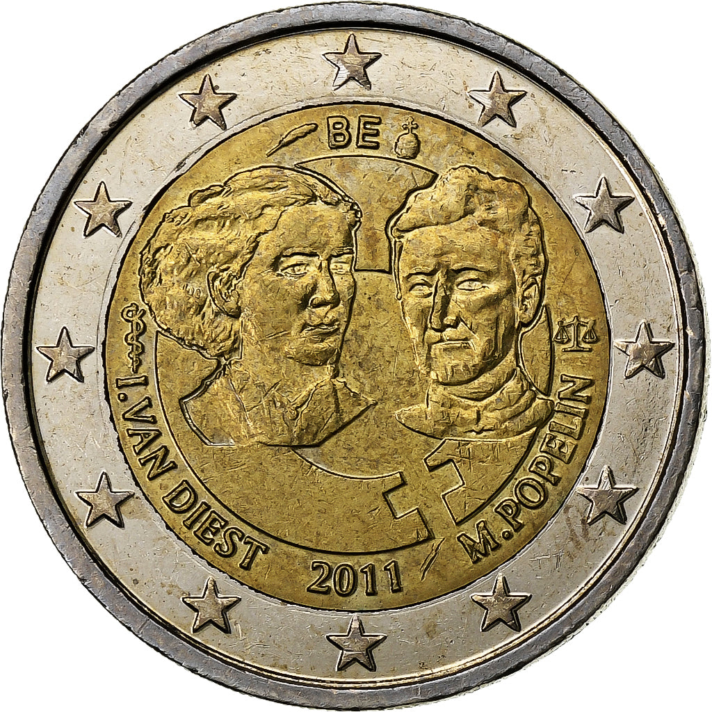 Belgia, Albert II, 2 Euro, International Women's Day, 100th Anniversary, 2011