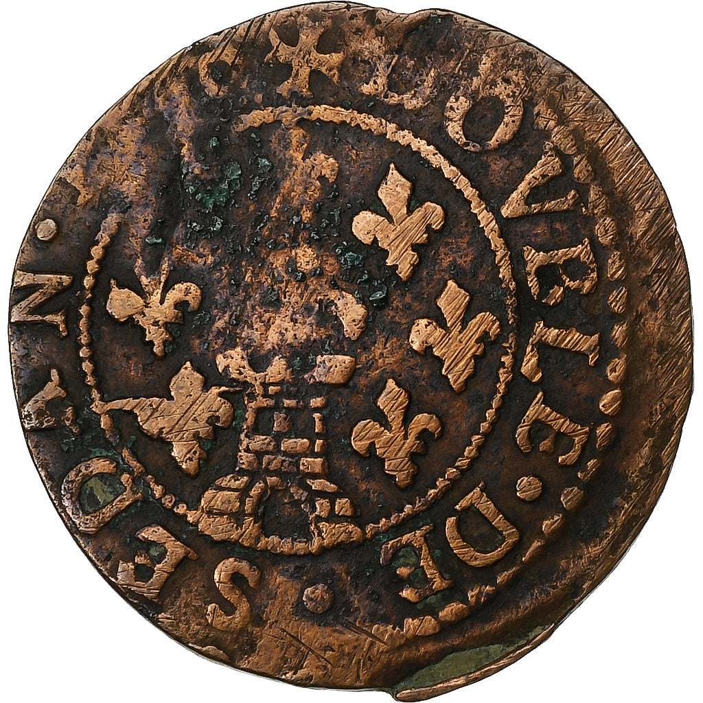 Principality of Sedan, Double De Sedan, 1634-1638, Sedan, Copper, VF(30-35)