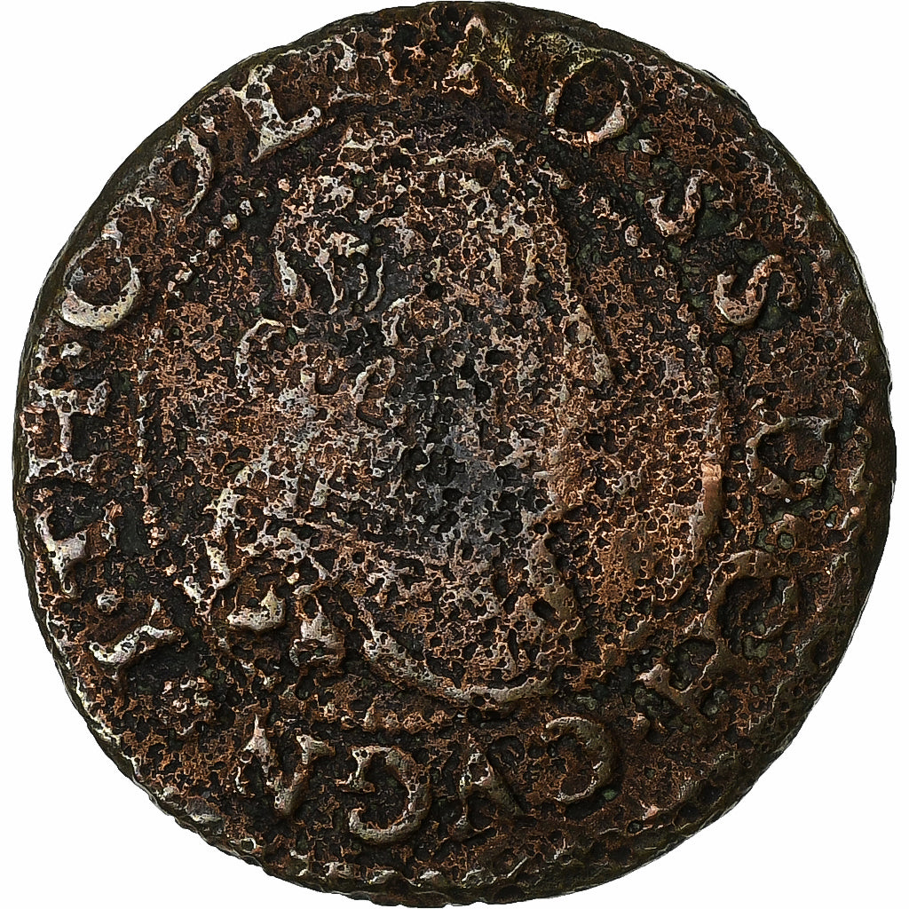 Seigneury of Cugnon, John Theodore, Double Tournois, 1634, Cugnon, Copper