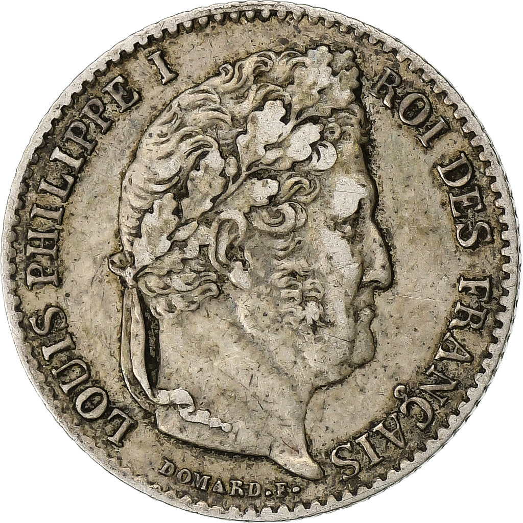 França, Louis-Philippe I, 1/4 Franc, 1831, La Rochelle, Prata, EF(40-45)