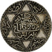 Morocco, Abdelaziz, 5 Dirhams, AH 1320 (1903), Berlin, Silver, EF(40-45)