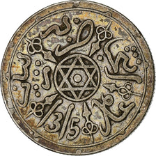 Morocco, Abdelaziz, 1 Dirham, AH 1315 (1898), Paris, Silver, VF(30-35)