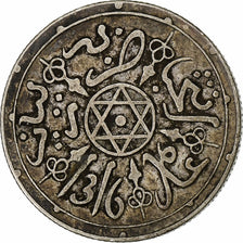 Morocco, Abdelaziz, 1 Dirham, AH 1316 (1899), Paris, Silver, VF(30-35)