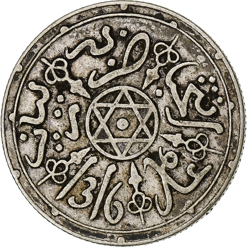 Marokko, Abdelaziz, 1 Dirham, AH 1316 (1899), Paris, Silber, S+