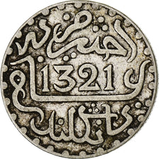 Marocco, Abdelaziz, 1 Dirham, AH 1321 (1903), Paris, Argento, MB+