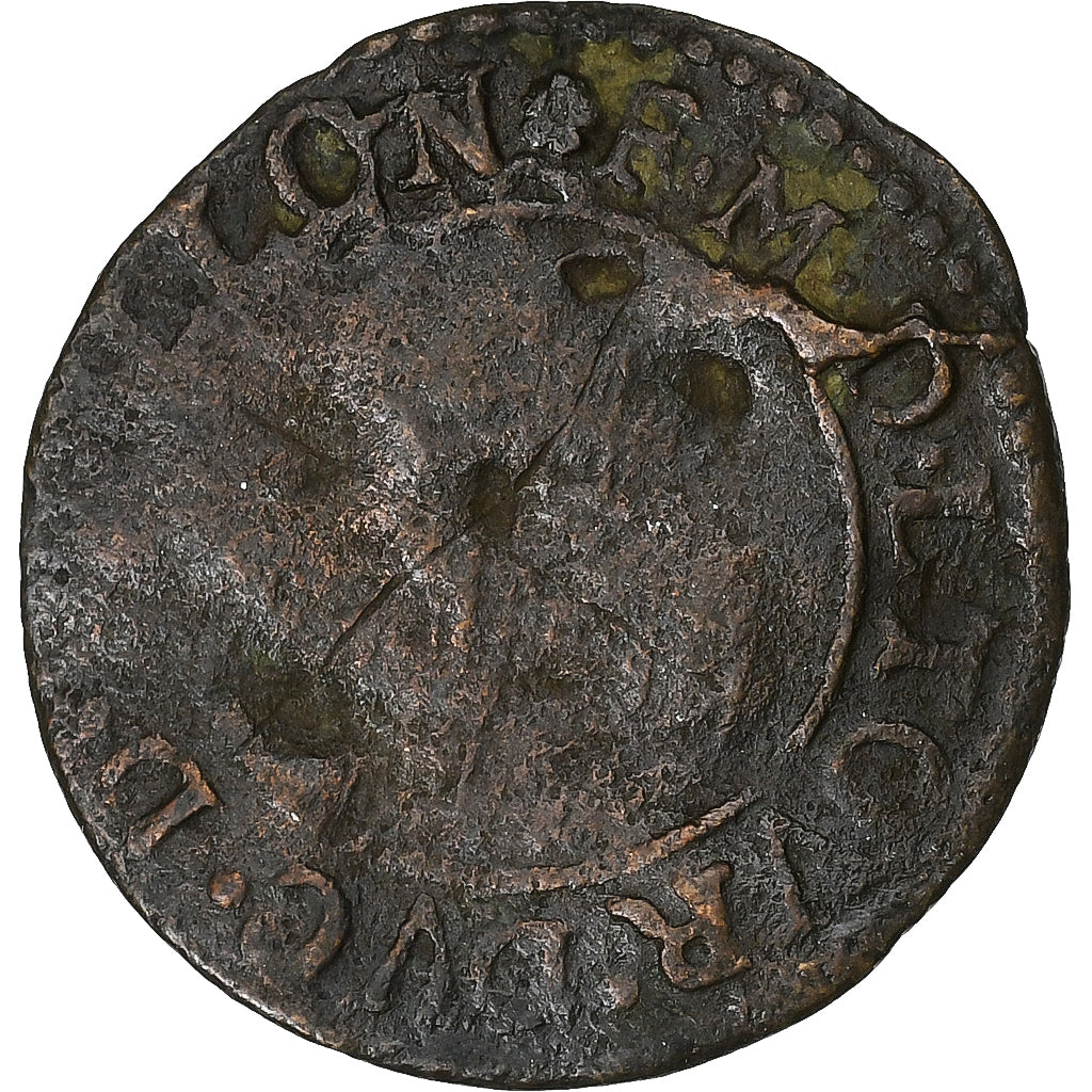 Principado de Sedan, Double De Sedan, 1638, Sedan, Cobre, F(12-15)