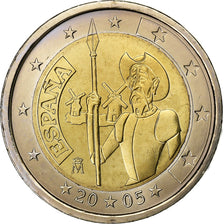 Spain, 2 Euro, Don Quixote, 2005, Madrid, Bi-Metallic, MS(63)