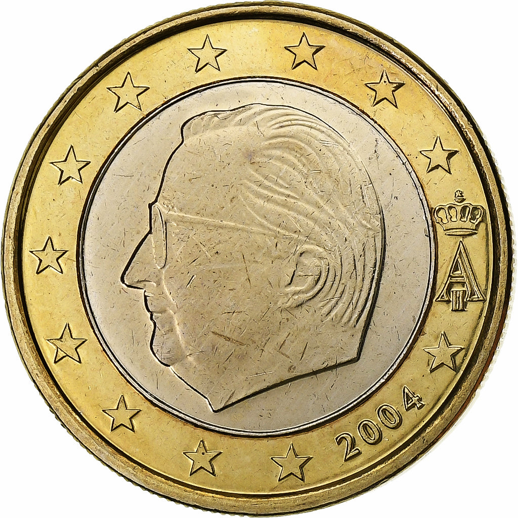 Belgique, Albert II, 1 Euro, 2004, Bruxelles, Bimétallique, SPL