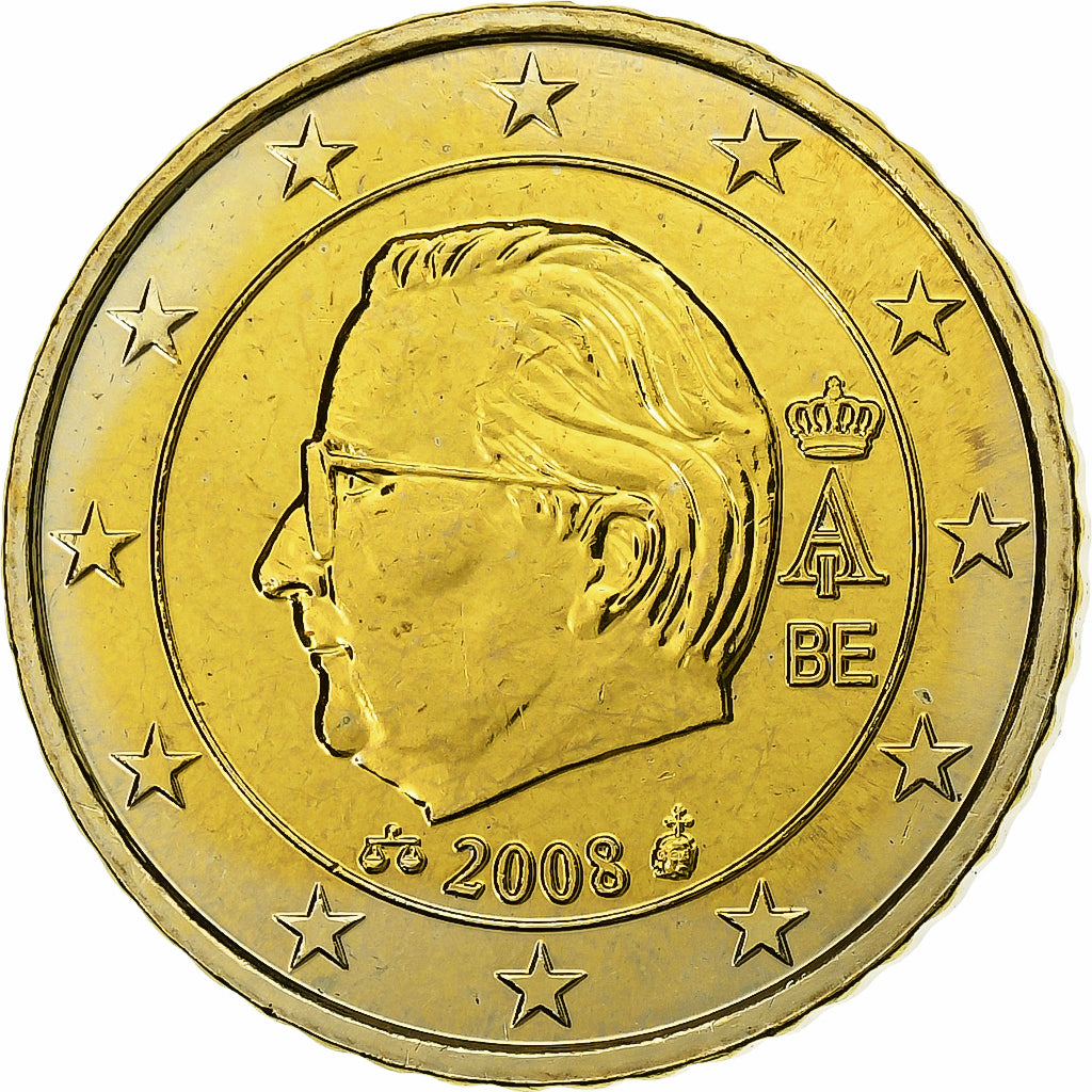 Belgique, Albert II, 50 Centimes, 2008, Bruxelles, Or nordique, SPL