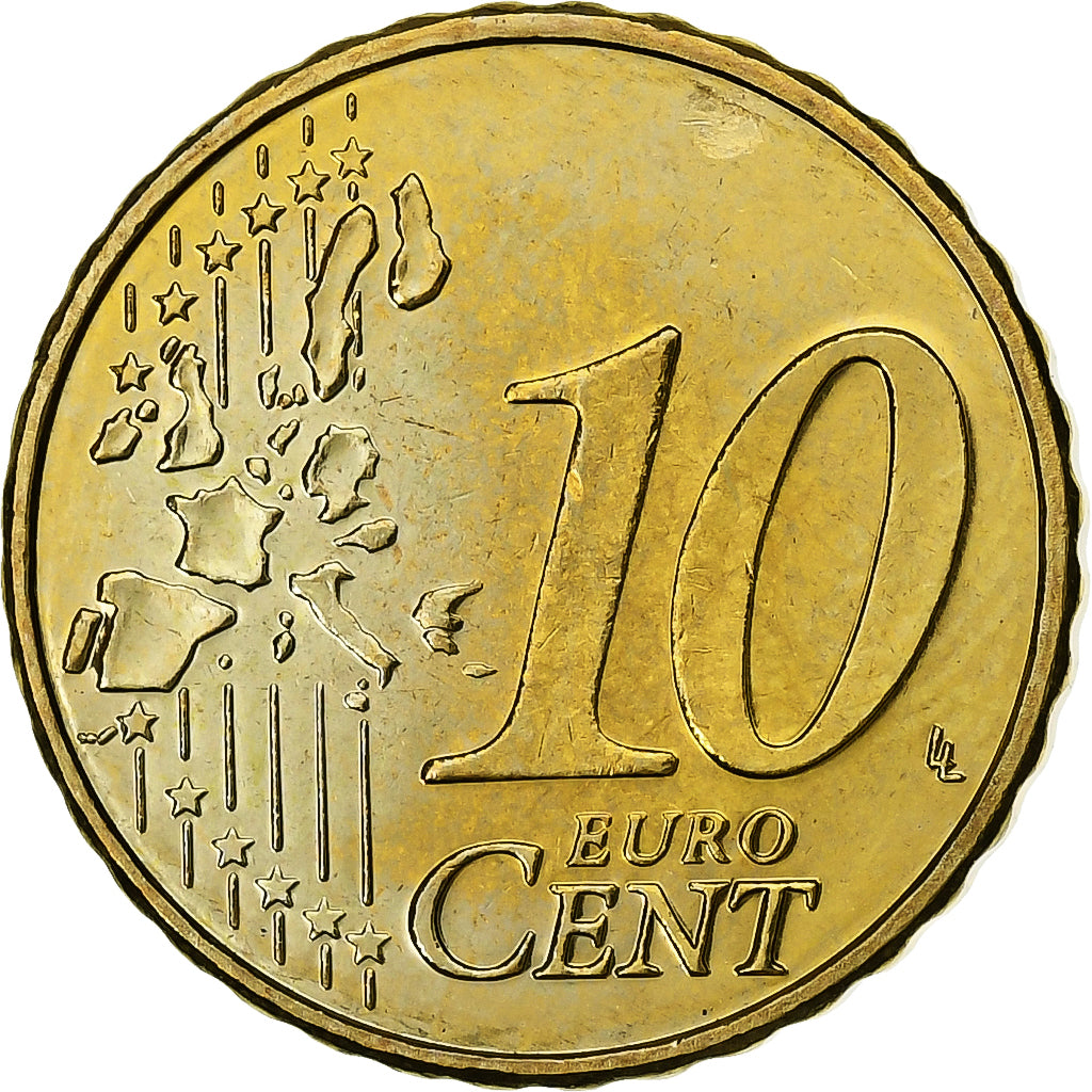 Belgium, Albert II, 10 Centimes, 2004, Brussels, Nordic gold, MS(63)