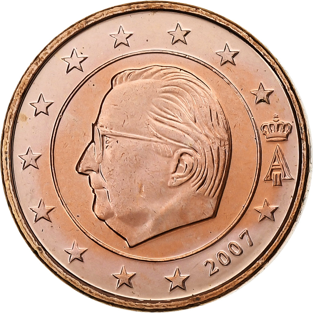 Belgium, Albert II, 1 Centime, 2007, Brussels, Copper Plated Steel, MS(63)