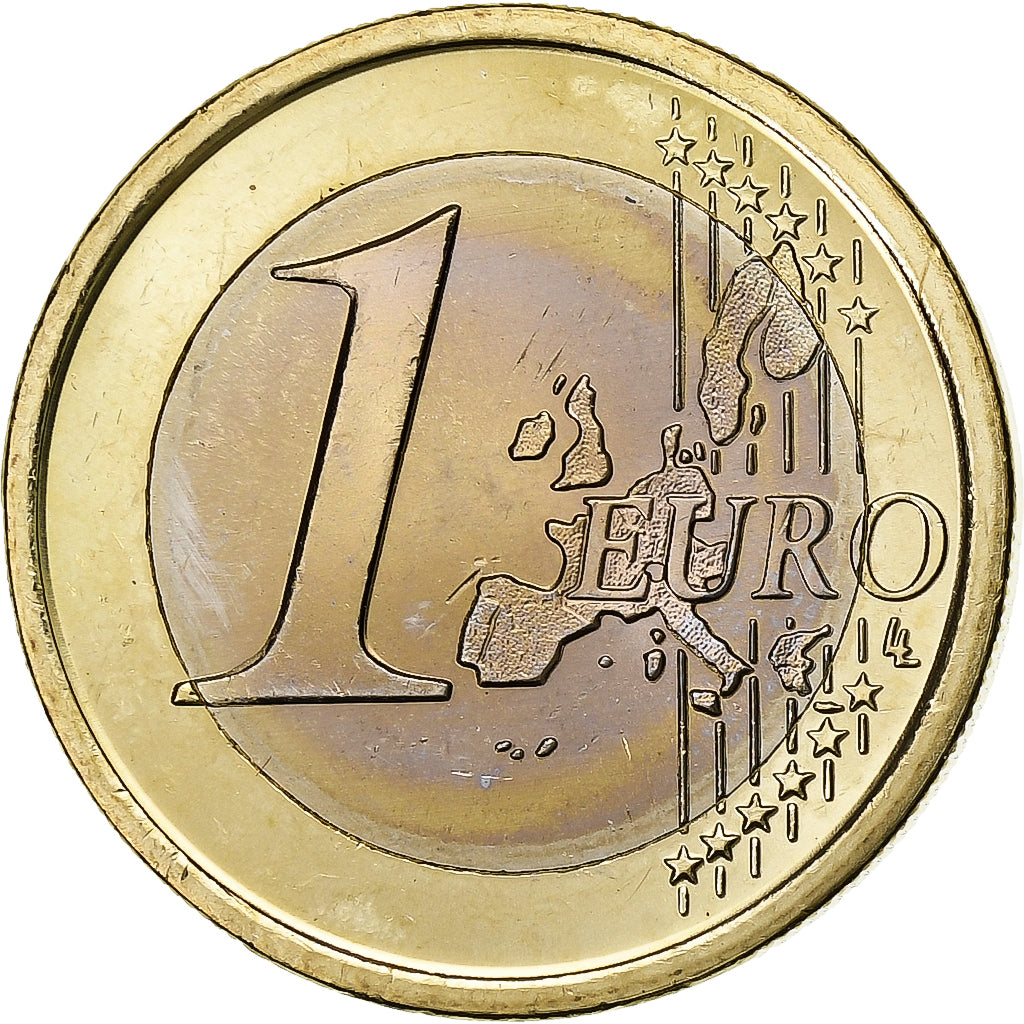 Spanien, Juan Carlos I, 1 Euro, 2003, Madrid, Bi-Metallic, UNZ