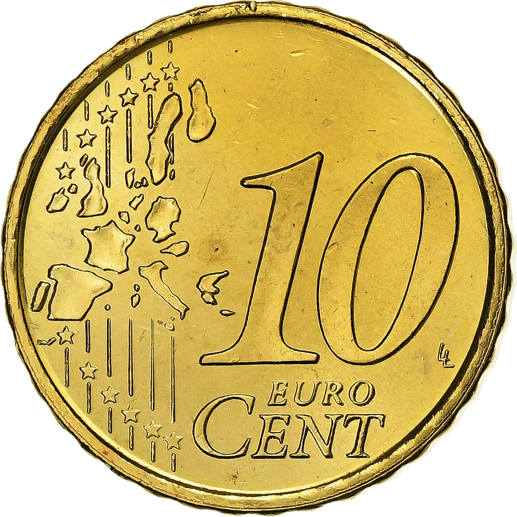 España, 10 Centimes, Miguel de Cervantes, 2005, Madrid, Nordic gold, SC