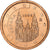 Spanje, 2 Centimes, 1999, Madrid, Copper Plated Steel, UNC-