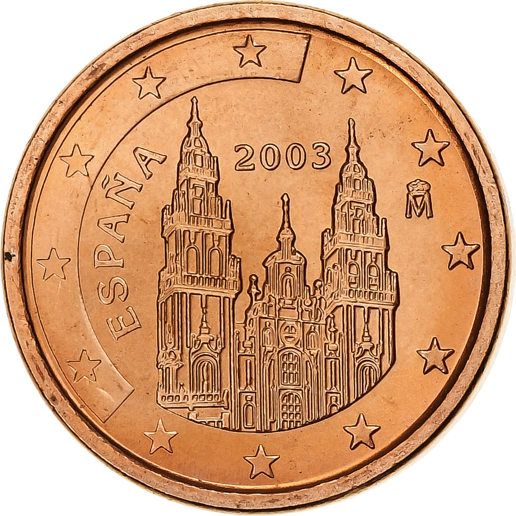 España, 1 Centime, 2003, Madrid, Cobre chapado en acero, SC