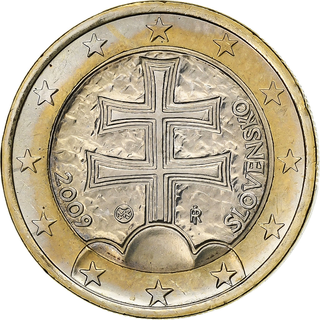 Slovakia, 1 Euro, 2009, Kremnica, Bi-Metallic, MS(63)