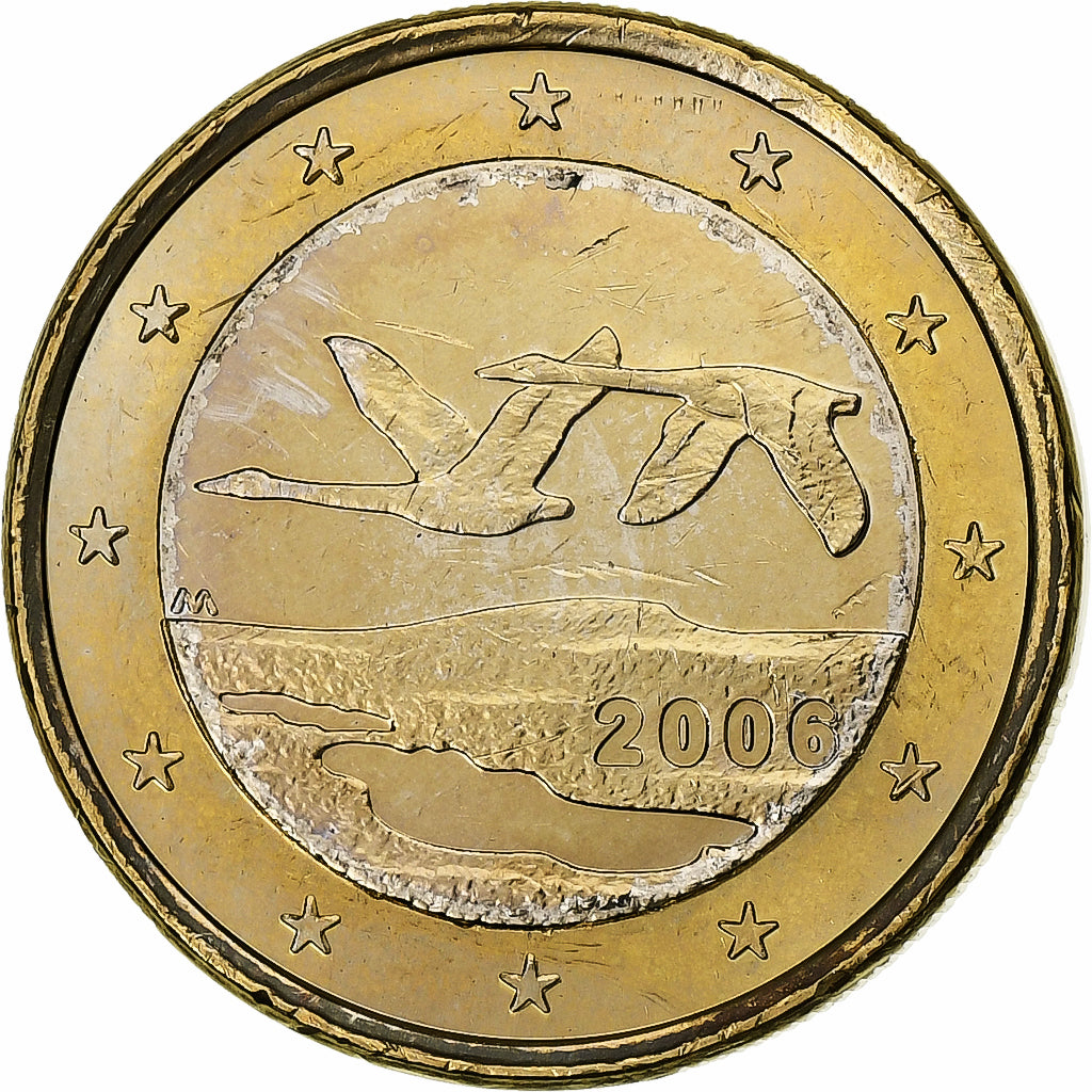 Finlandia, 1 Euro, 2006, Vantaa, Bimetaliczny, MS(63)