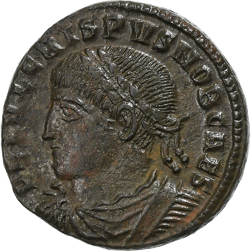 Crispus, Follis, 324, Thessalonica, Bronzo, BB, RIC:125