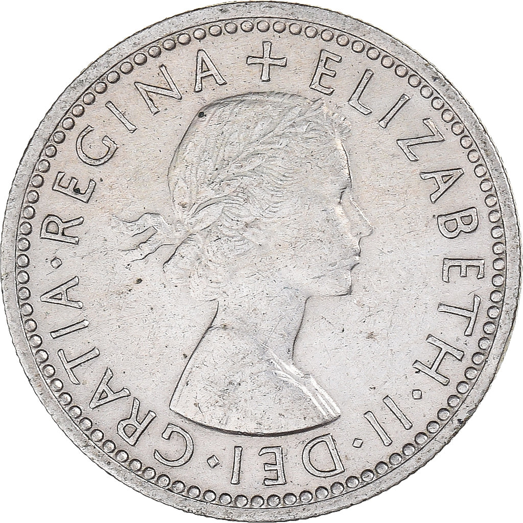 Coin, Great Britain, 6 Pence, 1956