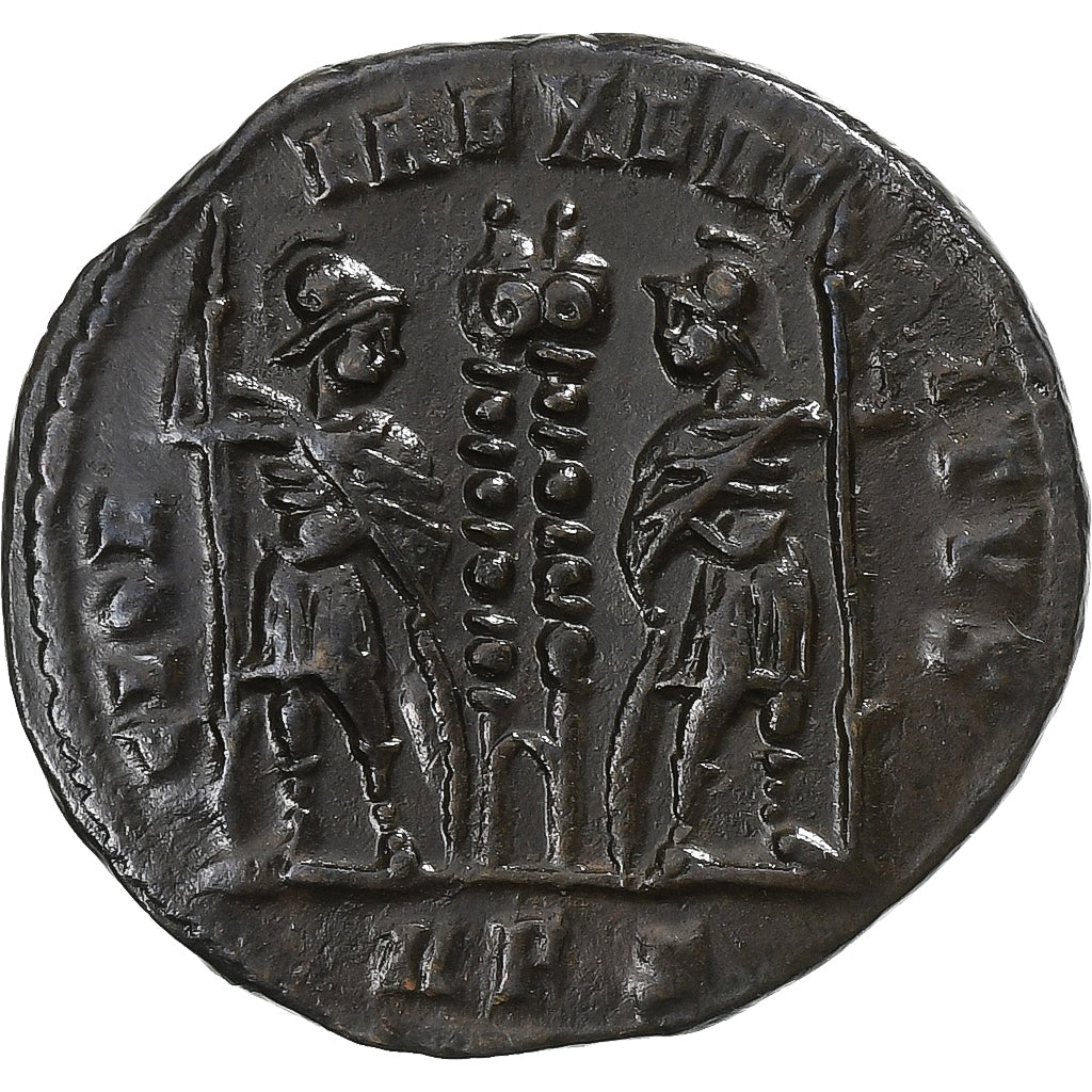 Constantine II, Follis, 330-331, Trier, Bronze, AU(50-53), RIC:520