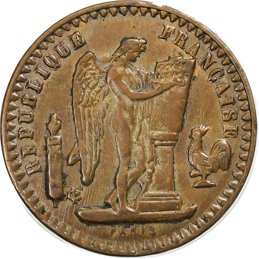 Francia, Casino Token, 1896, Brass covered cardboard, BB
