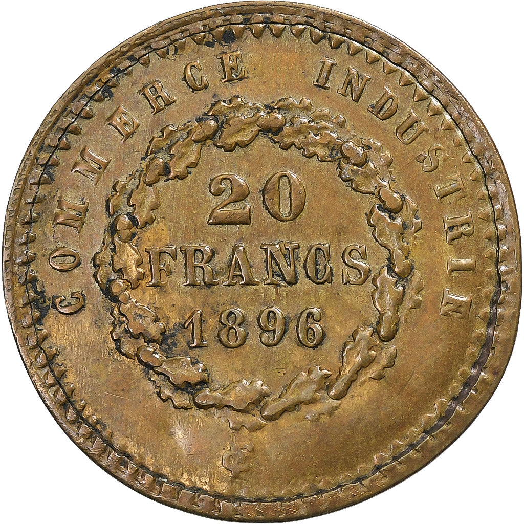 Francia, Casino Token, 1896, Brass covered cardboard, BB