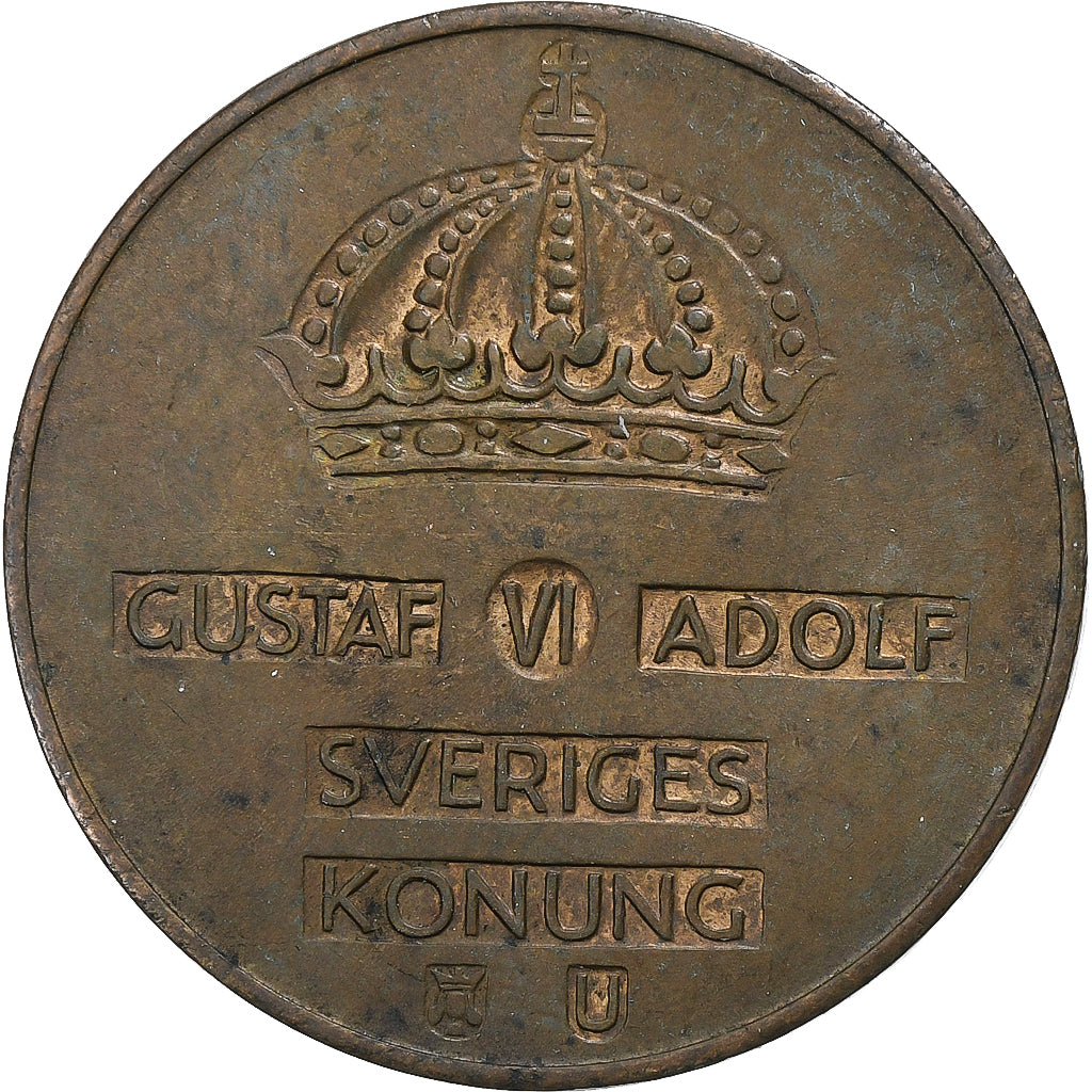 Schweden, Gustaf VI, 5 Öre, 1967, Stockholm, Bronze, SS