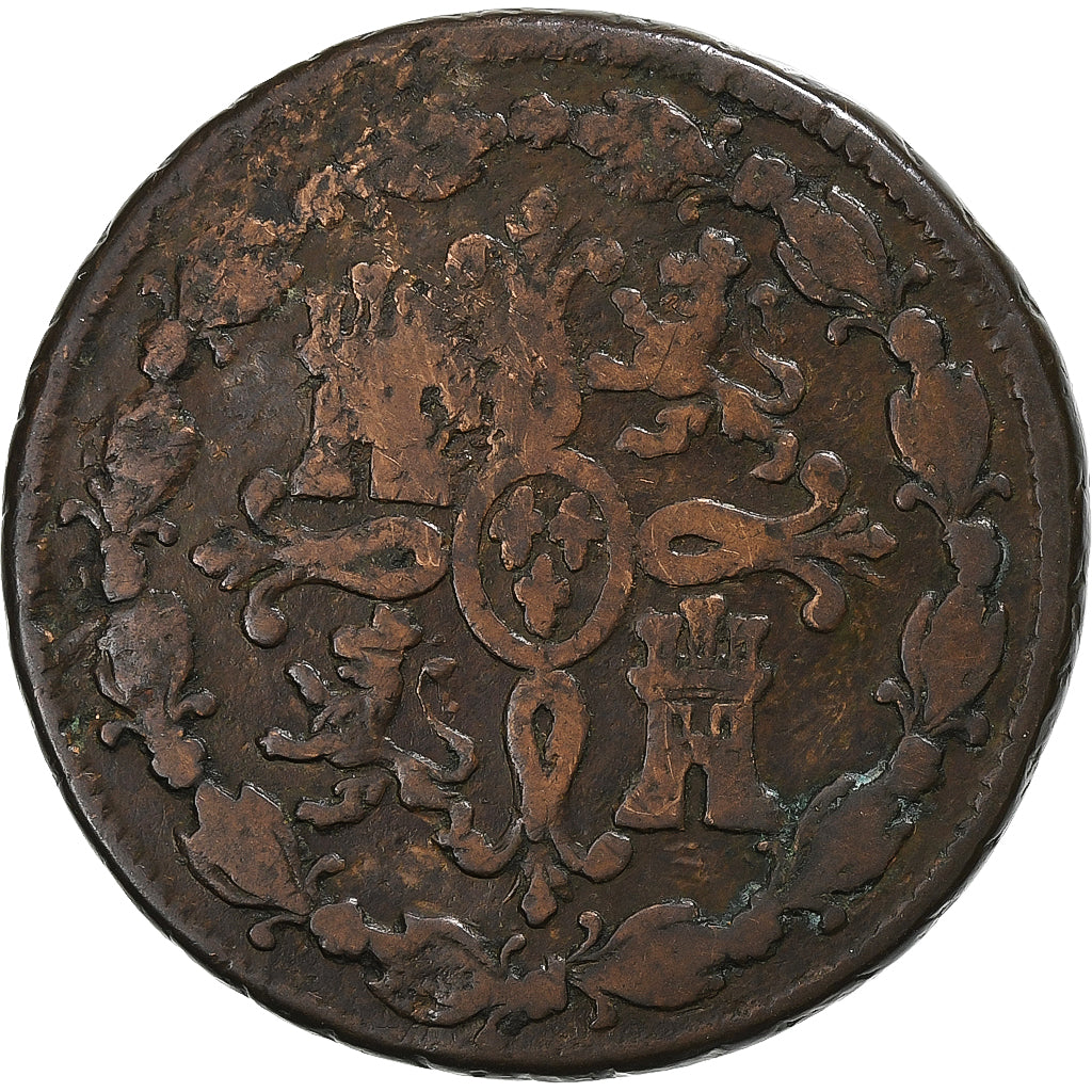 Spain, Charles IV, 8 Maravedis, 1794, Segovia, Copper, VF(20-25)