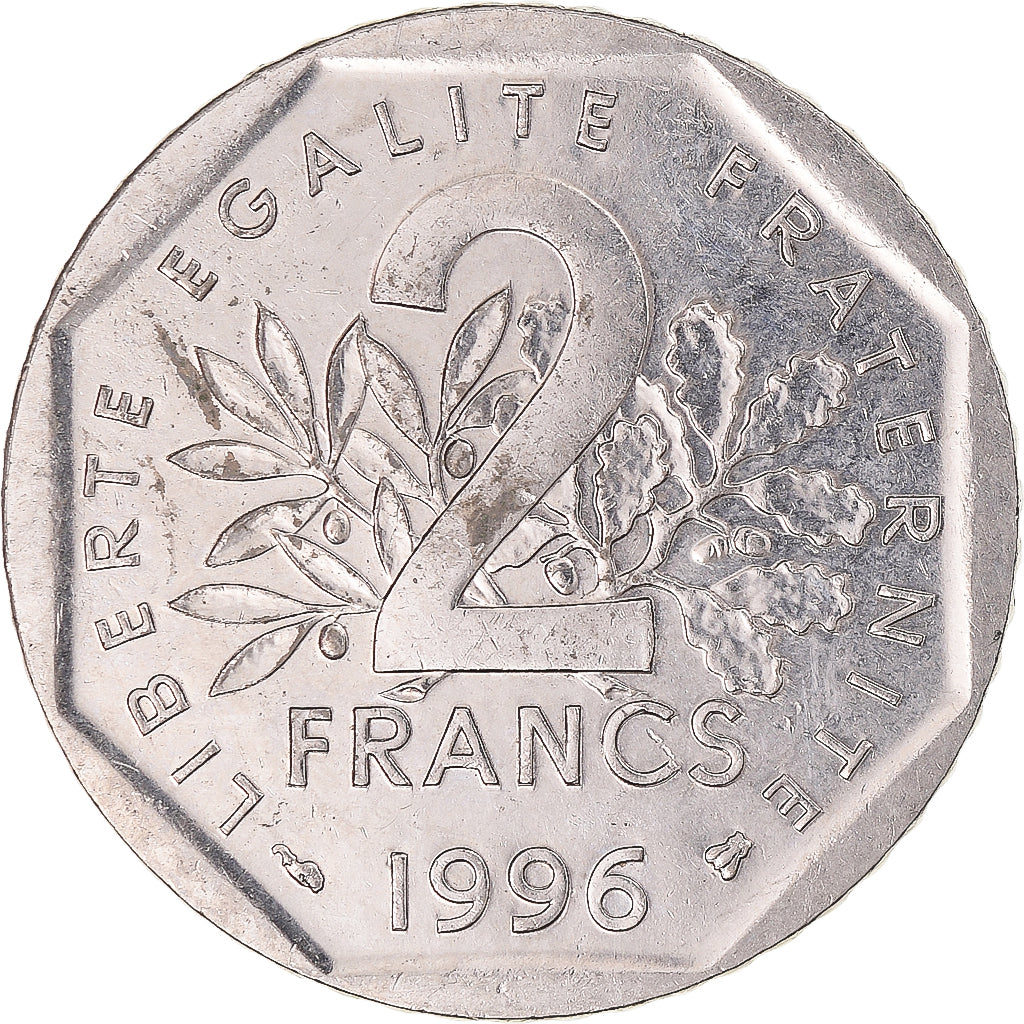 Munten, Frankrijk, 2 Francs, 1996