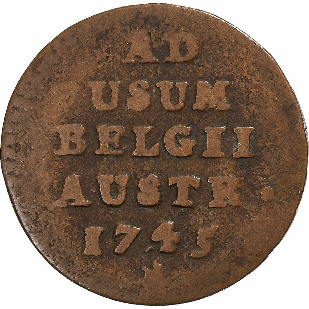 Paesi Bassi austriaci, Maria Theresa, Liard, 1745, Bruges, Rame, MB