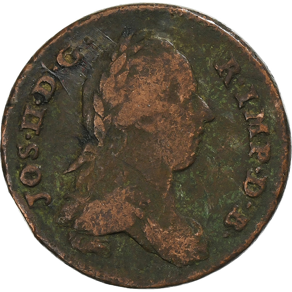 Austrian Netherlands, Joseph II, Liard, 1789, Brussels, Copper, VF(20-25)