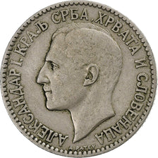 Yugoslavia, Alexander I, Dinar, 1925, Poissy, Cupronickel, VF(20-25)