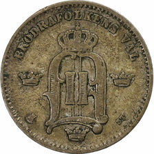 Sweden, Oscar II, 10 Öre, 1874, Billon, VF(20-25)