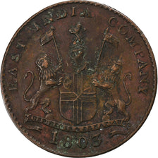 British India, 5 Cash, 1803, Soho Mint, Copper, VF(30-35)