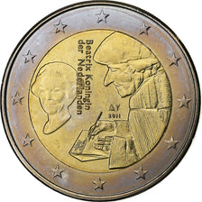 Netherlands, Beatrix, 2 Euro, Erasmus, 2011, Utrecht, Bi-Metallic, MS(63)